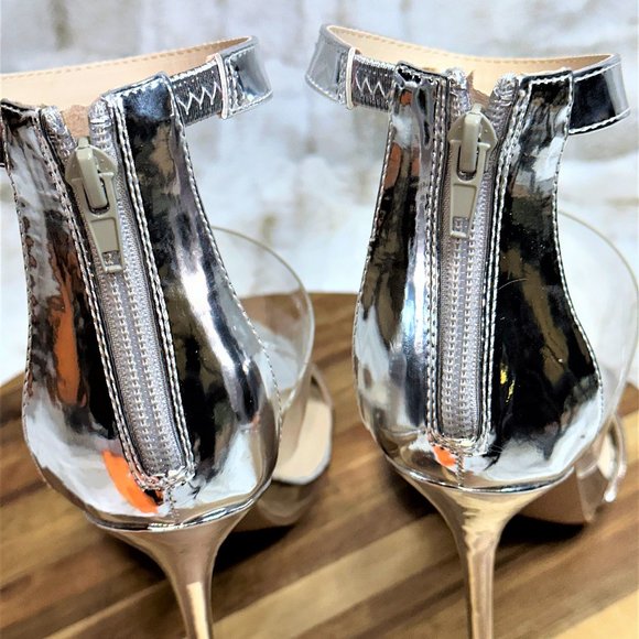 * So Me Sexy Silver Strap 5" Slim Stiletto Heel - Picture 9 of 10